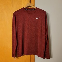 Nike Dri-Fit Size L Men’s Running Shirt Dark Beetroot Heathered Red