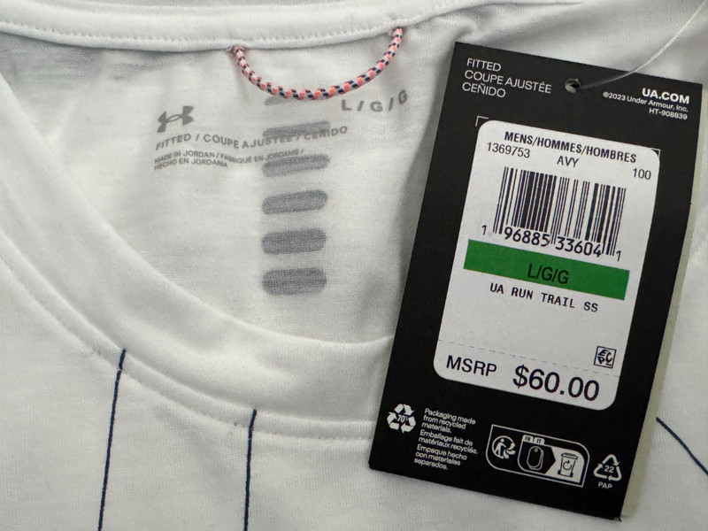 Under Armour Mens UA Breeze 2.0 Trail Running T-Shirt Sz M /L / XL White New $60 gallery