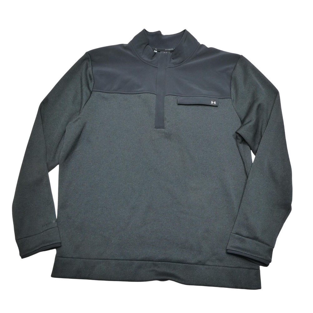 Under Armour Pullover Mens XL Gray Storm Golf Mock Neck Water Resistant Top