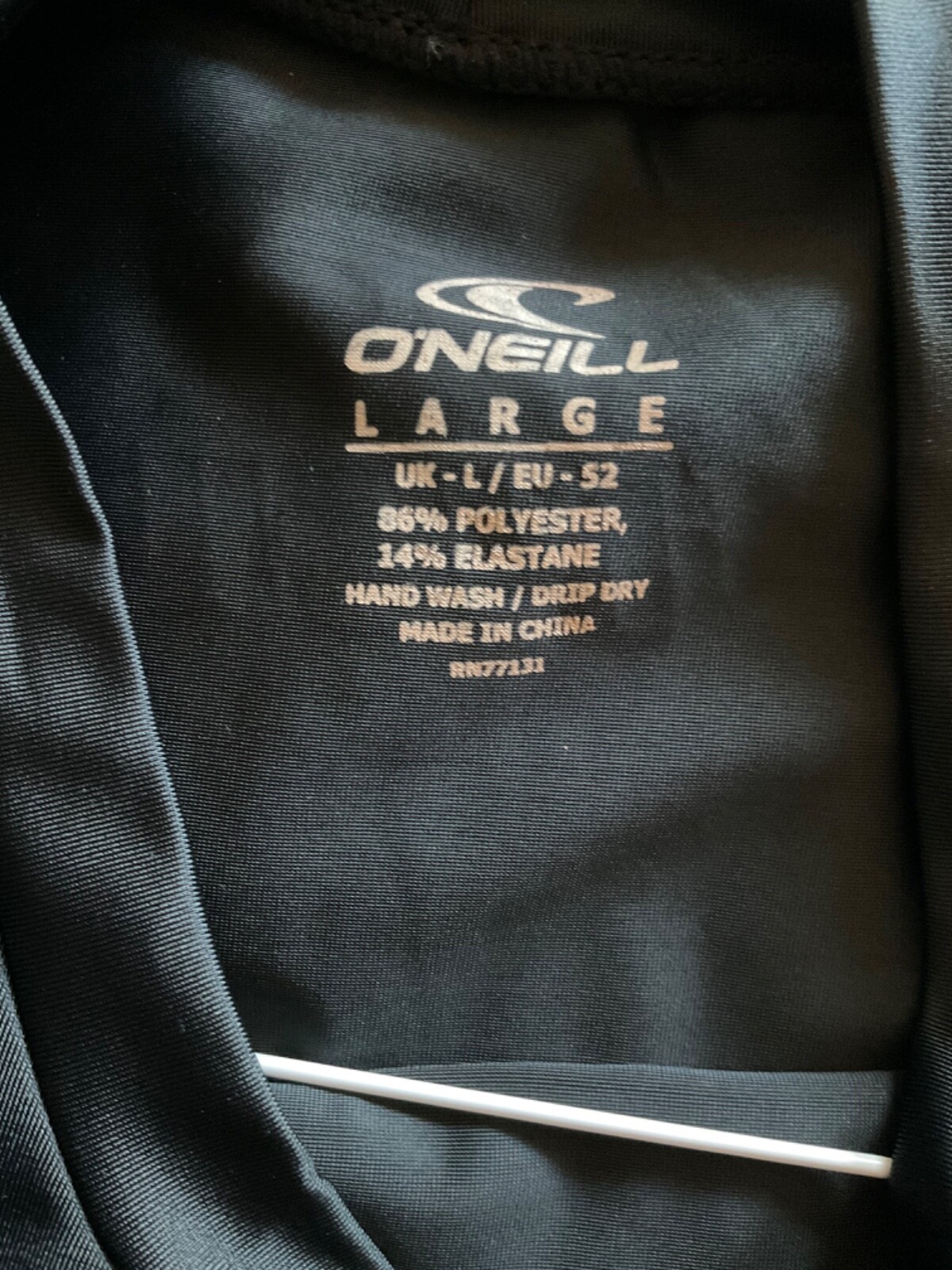 O’Neill 50+ UVP Black Short Sleeve Pullover Rash Guard Shirt Large UV Pretection gallery
