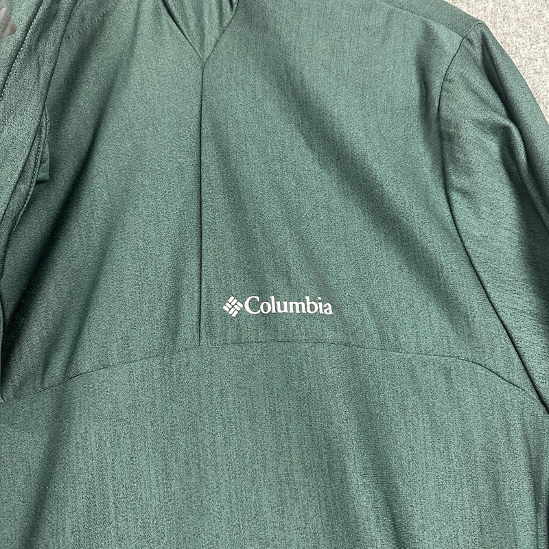 Columbia Shirt Mens XL Green Hooded Long Sleeve Omni-Shade Sun Hiking UPF gallery