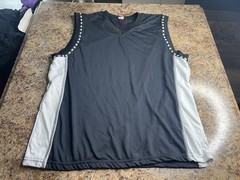 Vtg Pro-Spirit Mens L Mesh Jersey Sport Black Tank Top Basketball Shirt