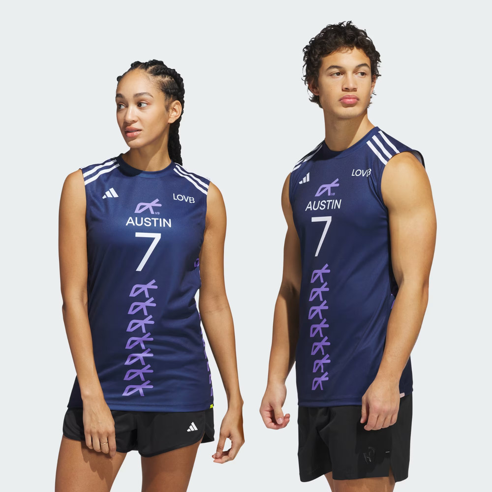 adidas x LOVB Austin Volleyball Eggleston #33 Sleeveless Jersey Large