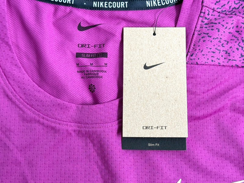 Nike Court Slam Dri-FIT Tennis Top Hot Fuchsia Men's Size Medium FQ2018-518 gallery