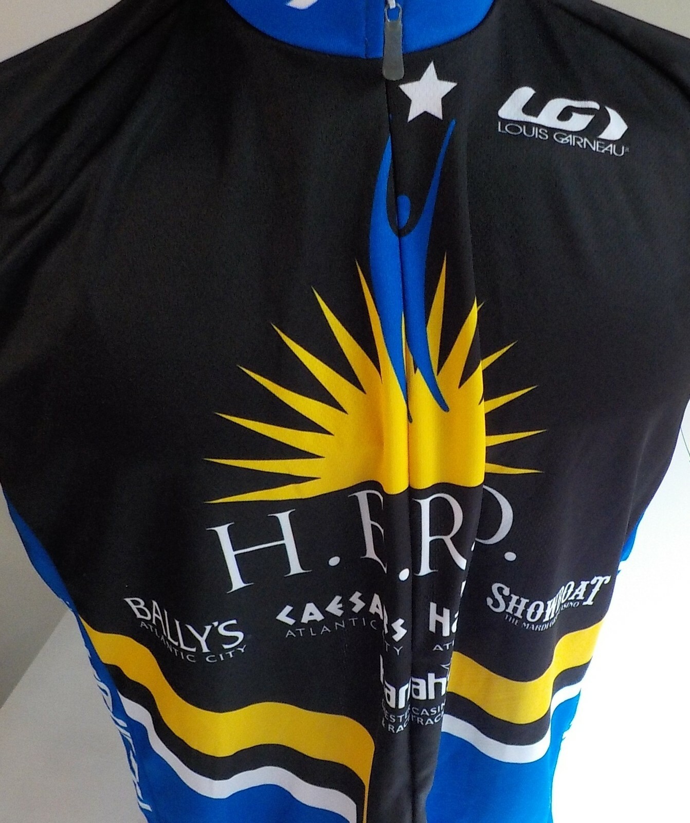 Louis Garneau H.E.R.O. 1/2 Zip Cycling / Biking Jersey Black Multi Color Large? gallery