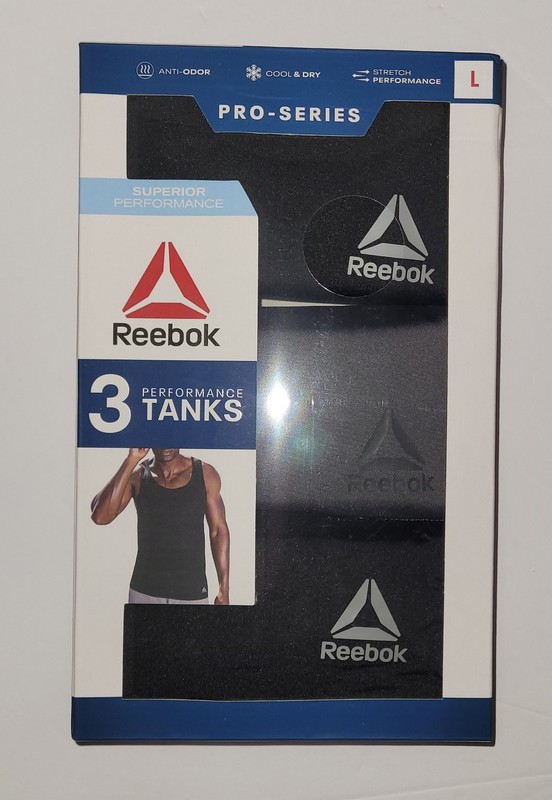 Reebok Performance Tanks Men's. Pro-Series 3 Pack NIB, Size Large gallery