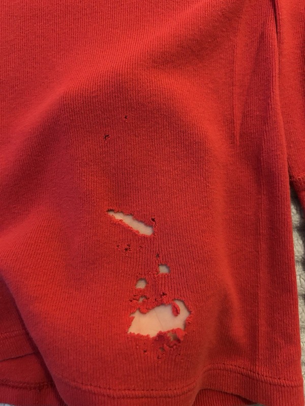 Distressed Duofold Men's Red Long Sleeve Thermal Base Layer Henley Shirt 70s/80s gallery