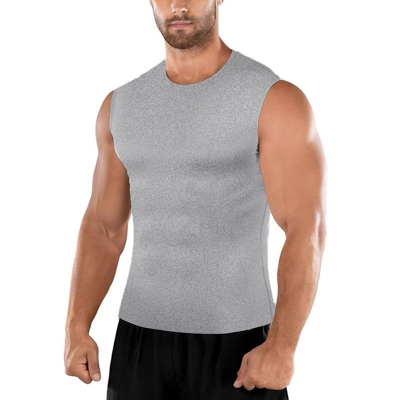 Men Athletic Compression Shirt Workout Shaper Tank Top Base Layer Sport Gym Vest gallery