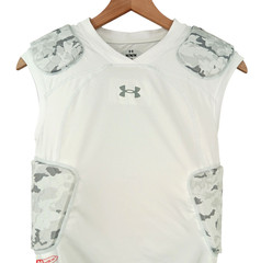 Under Armour Padded Compression Shirt Medium White Camo Football Protective Hex