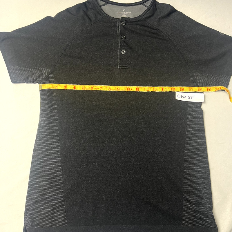 Fabletics Mens Small Black Active Breathable Performance 3 Button Pullover Shirt gallery