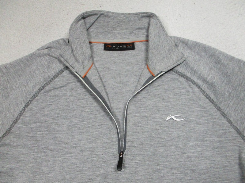 KJUS Trace Halfzip Pullover Mens Small Gray Zip Long Sleeve Golf Skiing gallery