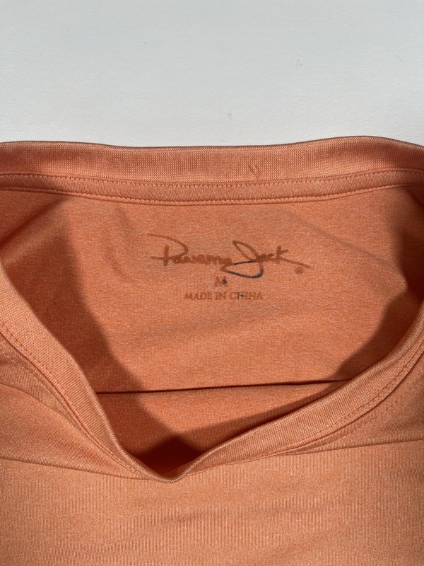 Panama Jack Shirt Mens Medium Orange Long Sleeve Pocket Bill Collector Fishing gallery