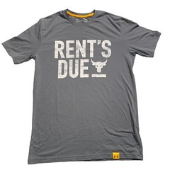 Under Armour Project Rock Shirt Mens Small Gray Rents Due
