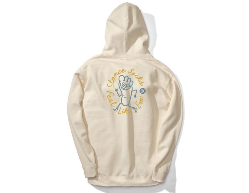Stance - Happy Feet Hoodie - LS Sweatshirt - Cream - Size XLarge gallery