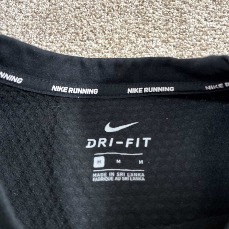 Nike Therma Sphere Long Sleeve Dri Fit Black Knit Running Shirt Men’s M gallery