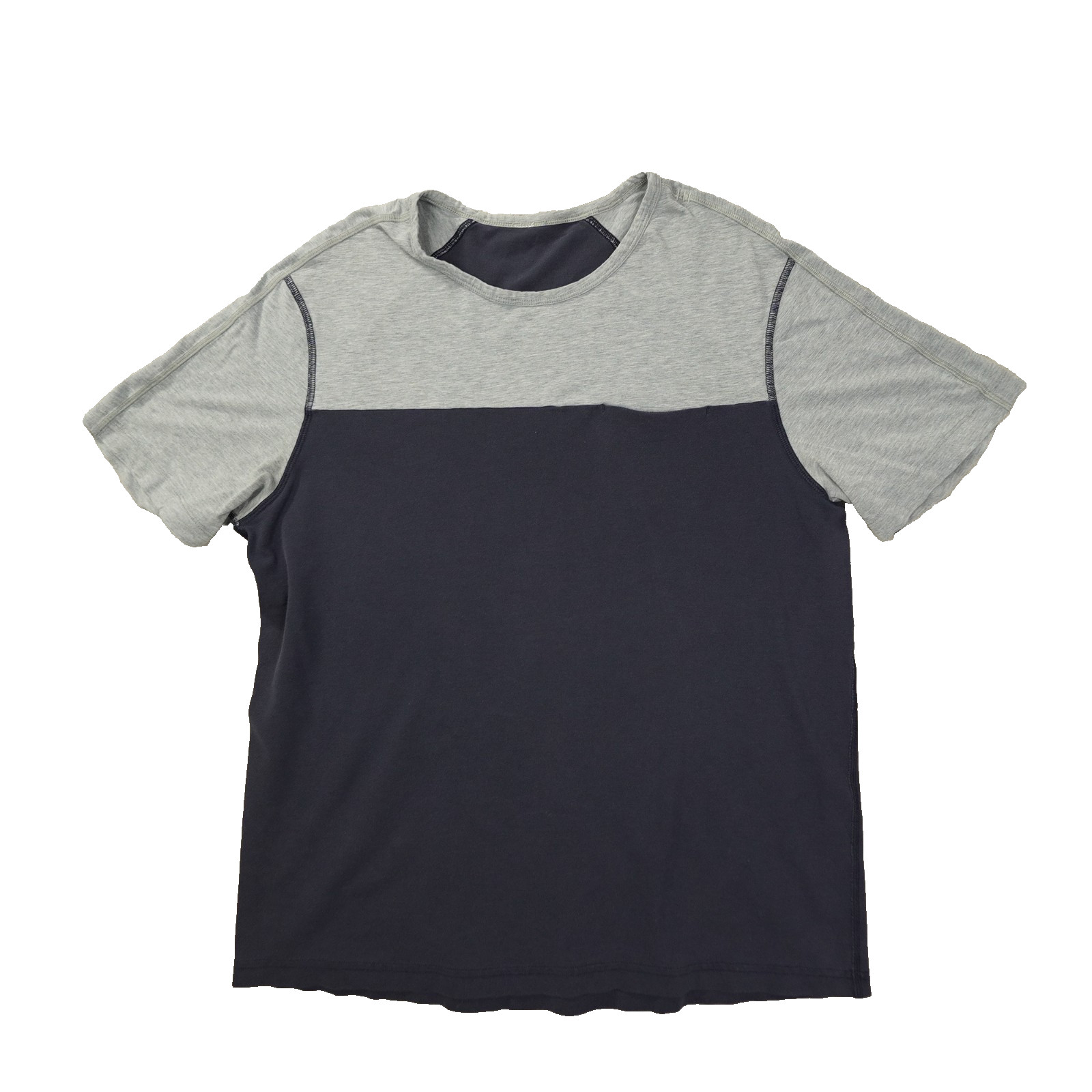 Lululemon In Your Element Pocket Tee Shirt Men’s Large Navy Blue Grey Casual Gym gallery