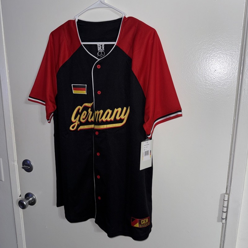 Official USA Drinking German Team Baseball Jersey Shirt SZ L Germany FIFA gallery