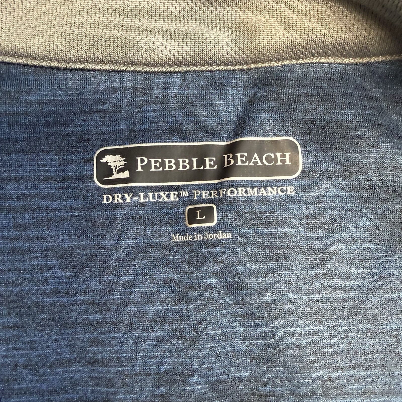 Pebble Beach DRY-LUXE Performance 1/4 Zip Mock Neck Heather Pullover L gallery