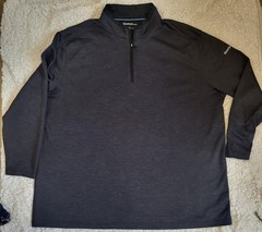 Men’s Dark Gray Reebok Quarter Zip Pullover Euc Size 4XL big And Tall