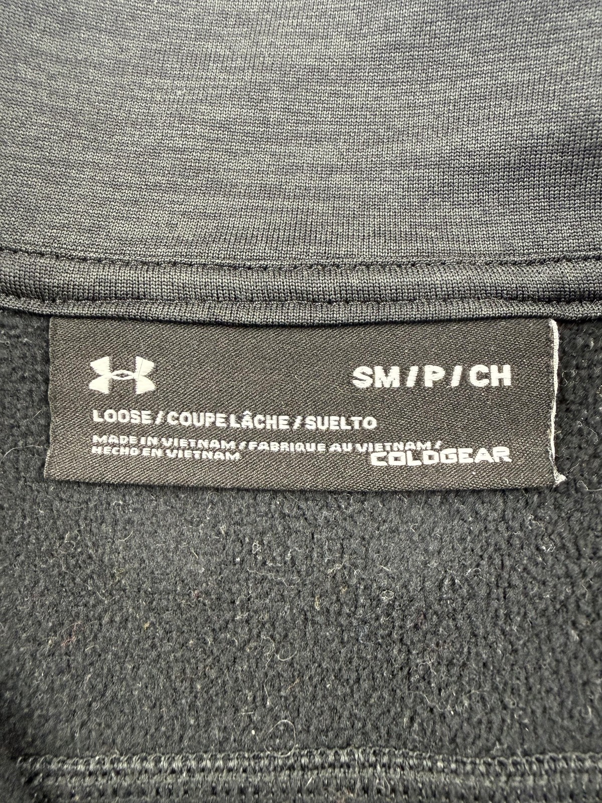 Under Armour ColdGear Pullover Mens Small Black Quarter Zip Performance Top gallery