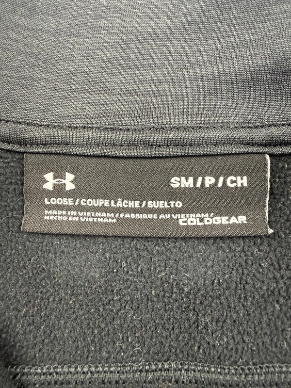 Under Armour ColdGear Pullover Mens Small Black Quarter Zip Performance Top gallery