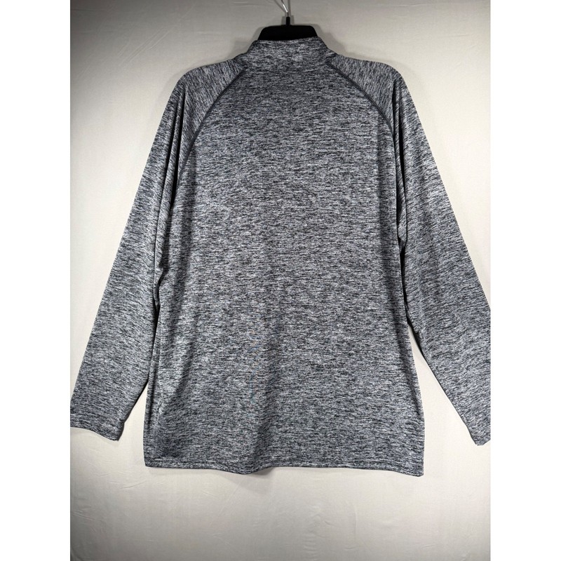 Under Armour Mens HeatGear Tech 1/4 Zip Pullover Space Dye Gray Black XL 1242220 gallery