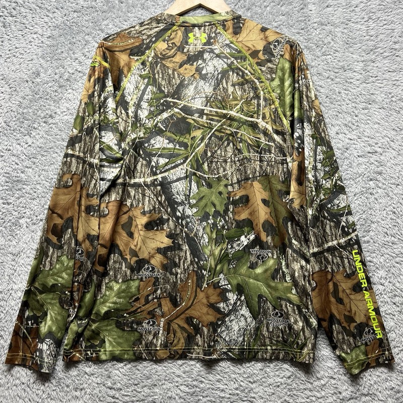 Under Armour Camoflauge Shirt Med Long Sleeve Pullover Performance Mossy Oak gallery