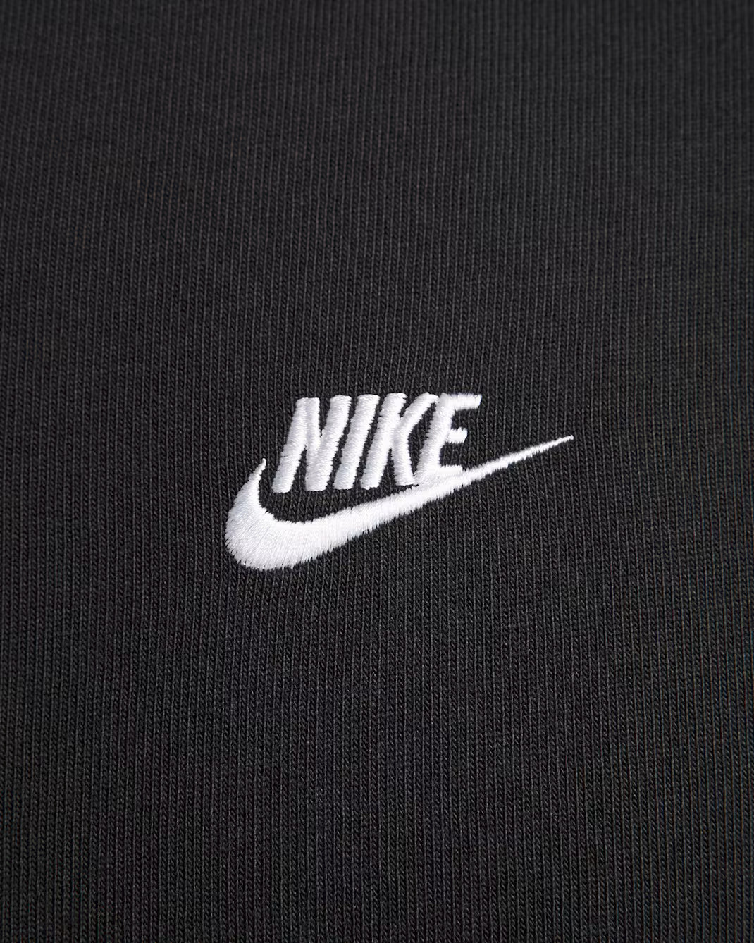 Nike Club Men's Black Midweight Knit Cotton Long-Sleeve Henley (FZ6630-010) S gallery