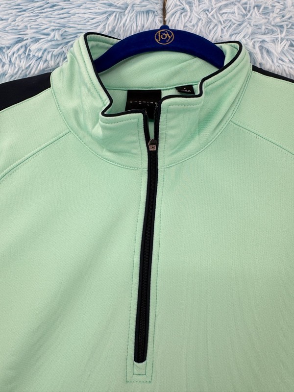 Dunning Golf Pullover Men’s Large L Green 1/4 Zip Polyester Spandex Athletic gallery