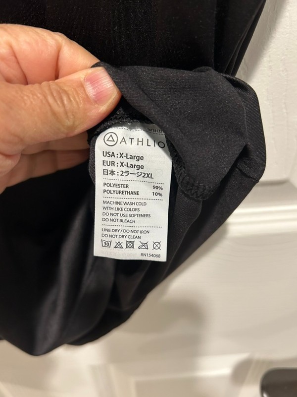 Athlio Men's size XL Black short sleeve crew neck quick dry sun protection shirt gallery