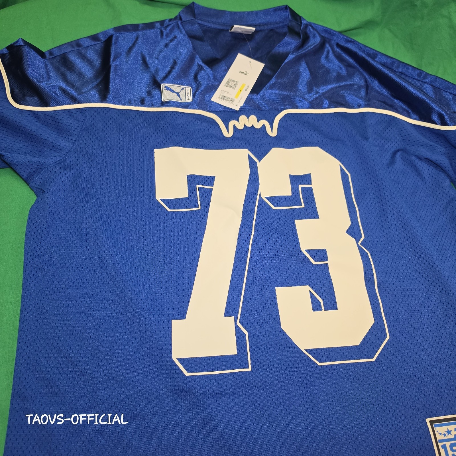 PUMA Dress Code VNeck Short Sleeve Replica Jersey Mens Blue Casual 63025401 M gallery