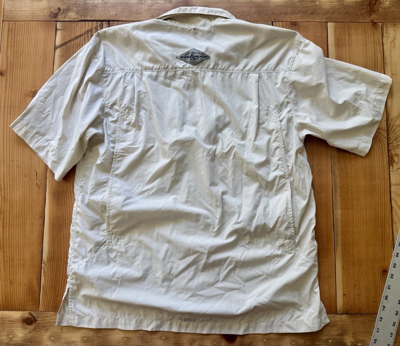 Hook & Tackle Outfitters Men's Technical Fishing Shirt Beige, Size Large gallery