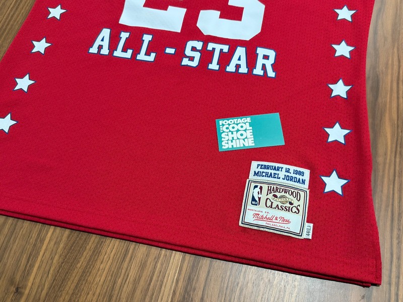 MITCHELL & NESS HWC MICHAEL JORDAN AIR EAST 1989 ALL-STAR JERSEY RED BLUE 44 L gallery