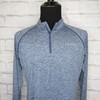 TESLA Employee Men's size M Athletic 1/4 Zip Pullover Shirt Top Heather Blue gallery