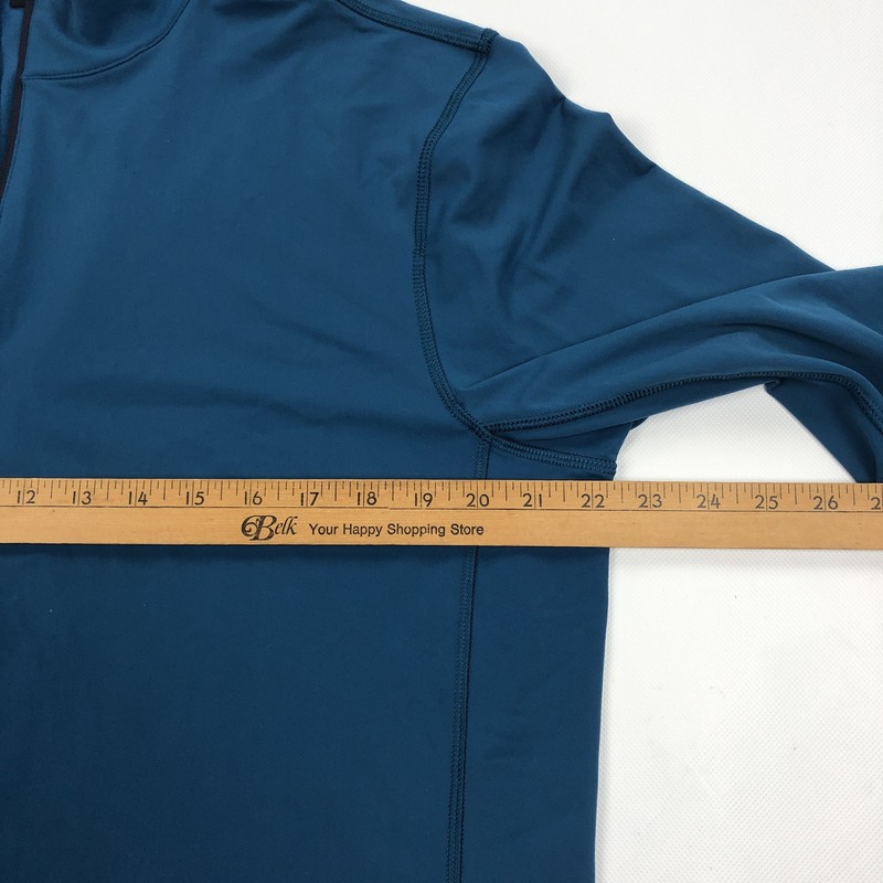GREYSON Men's Wolf Logo Activewear Quarter Zip Pullover Shirt Size M Teal Blue gallery