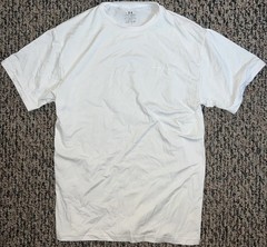 Under Armour Men’s White T-Shirt w/ Logo Size Small EUC Superb State! 🍀