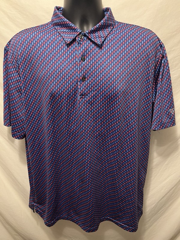Maelreg Mens performance S/S polo Sz xl Red White blue patriotic popsicles C2 gallery