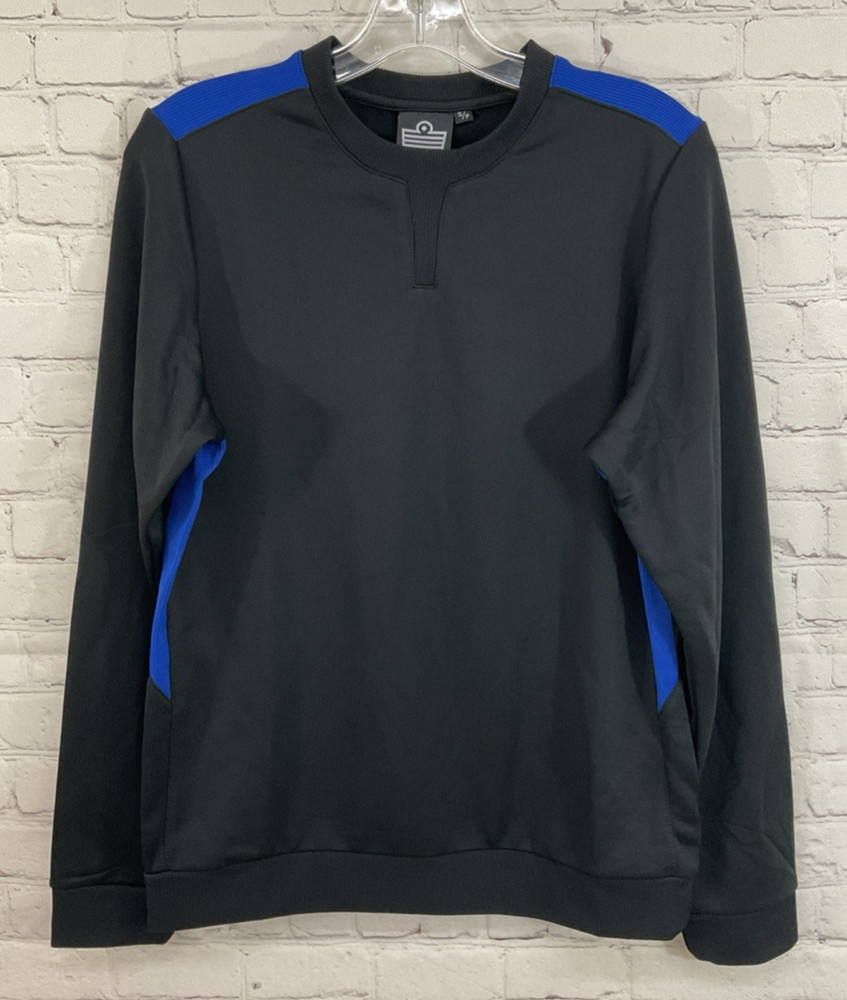 Admiral 57336 Adult's 100% Polyester Long-Sleeve Shirt Black Blue Small
