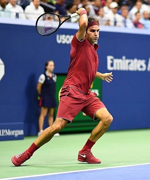Rare!! Roger Federer UNIQLO 2018 US Open Shirt size:S (JPN M) RF Henley gallery