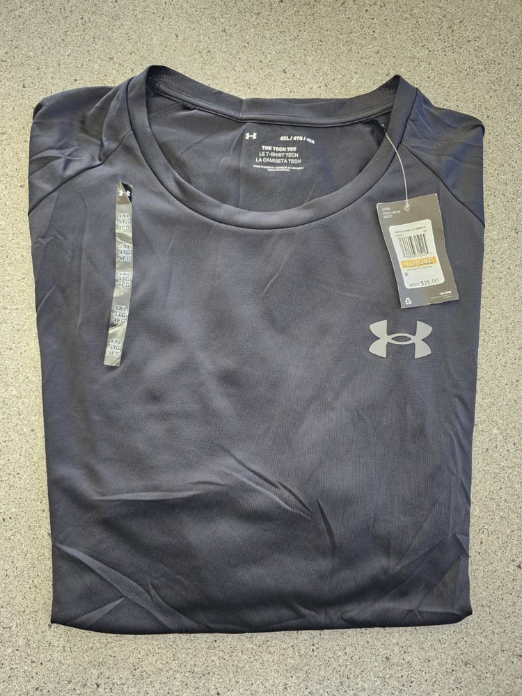 NWT Under Armour Tech Tee Men’s 4XL 4X Big Loose Fit Short Sleeve Shirt