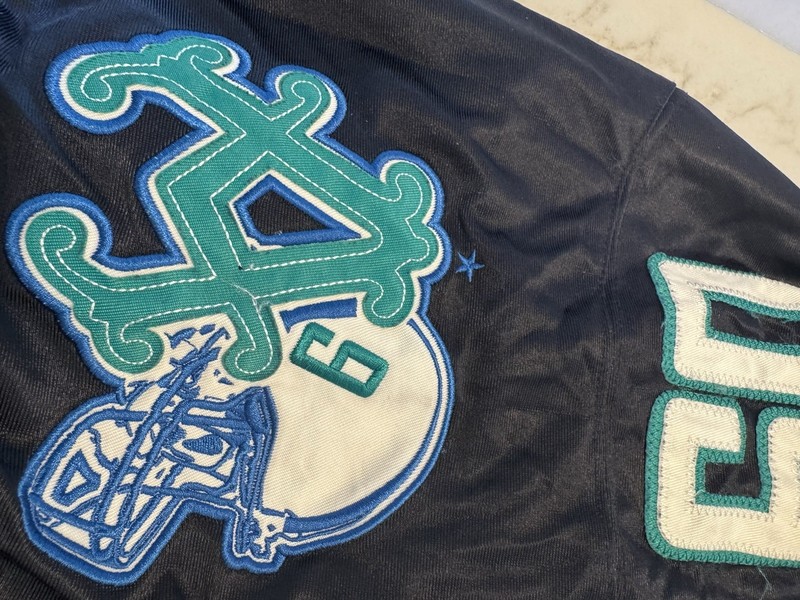 Akademiks Jersey XL Y2K Streetwear Football Mesh 09 Blue NYC Stadium gallery