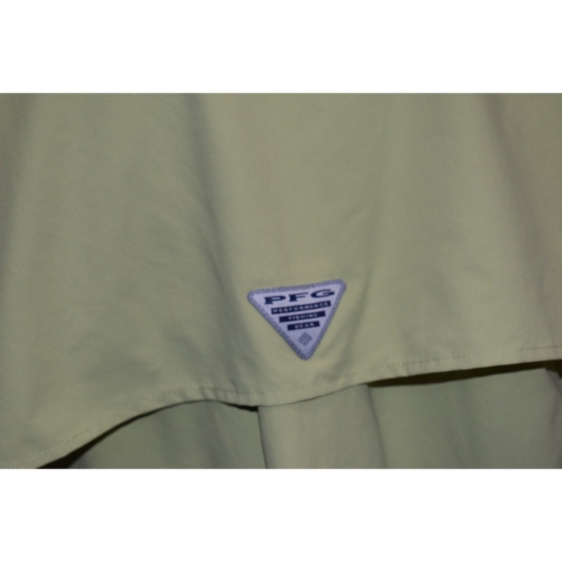 Columbia PFG Performance Fishing Gear Shirt Mens Large Polyester Yellowish Green gallery