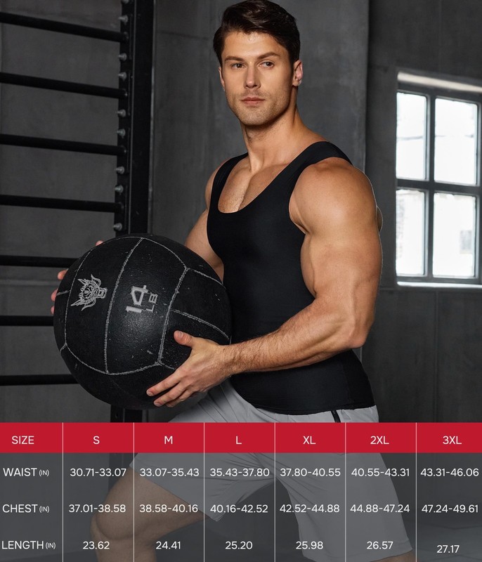 Compression Shirts for Men Slimming Workout Tank Tops Undershirts Vest Sleeve... gallery