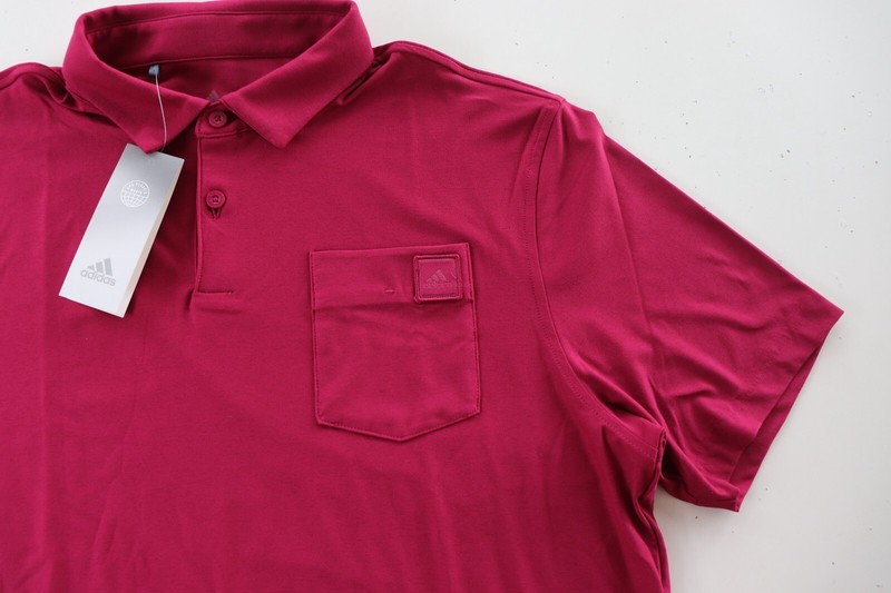 ADIDAS GO-TO UV50 SHORT SLEEVE POLO SHIRT TOP - LEGACY BURGUNDY HA9111 - MEN M gallery