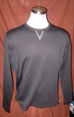 Michael Strahan MSX Mens Long-Sleeve Heavy Shirt, Black, Side Zips, Size L, EUC