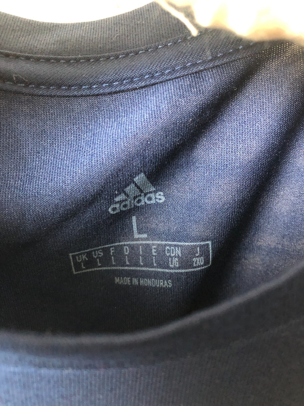 NWT Men's Adidas Navy Blue Short Sleeve Shirt - Size Large - $30 New gallery