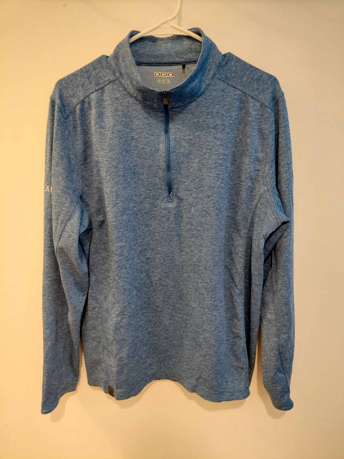 Ogio Quarter Zip Pullover Mens L Long Sleeve Performance Shirt Blue gallery