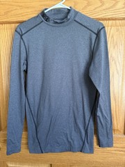 Under Armour Cold Gear Long-Sleeve Compression Long Sleeve Shirt Gray Black
