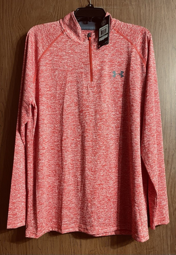 Under Armour Size LG Men's HeatGear Long-Sleeve T-Shirt – Red
