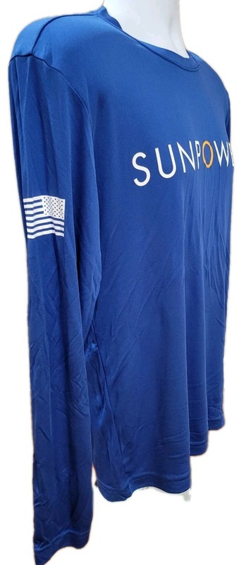 Lot of 30 Bulk Sport-Tek Shirt Mens 2XL Blue Dri Fit Long Sleeve Sunpower NWOT gallery